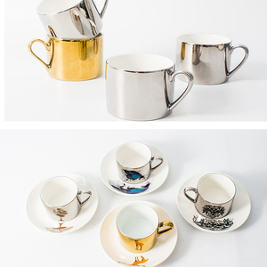 Tasse de café en céramique, style européen, pour le thé, avec sous-tasses à thé - Product Image 3
