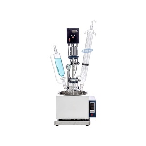 2l Laboratoriumdestillatie Roeren Water Olie Bad Roeren Elektrische Verwarming Reactor Glazen Reactor - Product Image 1