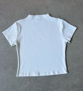 T-shirt a Collo Alto da <span class=keywords><strong>Donna</strong></span> Personalizzabile con Logo, Slim Fit, 260G, <span class=keywords><strong>Manica</strong></span> <span class=keywords><strong>Corta</strong></span>, Elasticizzata, Sexy, per Primavera, da Indossare Sotto - Product Image 6
