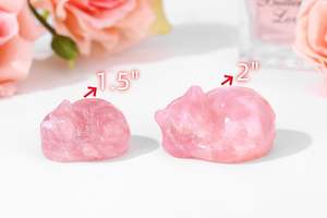 ขายส่งรูปปั้นแมวแกะสลักจากโรสควอตซ์ขนาด <span class=keywords><strong>2</strong></span> นิ้ว ขัดเงา น่ารัก ของขวัญบำบัดรักษาสำหรับผู้หญิง ตกแต่งสำนักงานและบ้าน ของตกแต่งโต๊ะทำงาน - Product Image 3