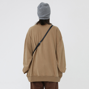 Offre Spéciale sweats à capuche en coton lourd surdimensionné unisexe Logo personnalisé grande taille sweats à capuche pour hommes vierges sweat à col rond - Product Image 6