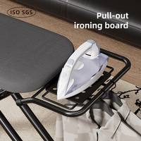 Planche à repasser pliable réglable avec cadre en acier robuste et support pour fer à repasser, idéale pour la maison et la blanchisserie (OEM)