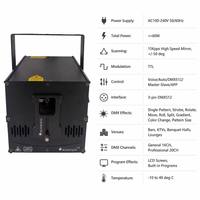 Projecteur de spectacle laser professionnel DMX512 16CH/20CH avec programmes kaléidoscopiques intégrés, indice de protection IP33, CRI95 pour scène de boîte de nuit
