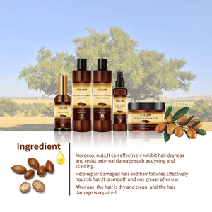 Ensemble de shampooing réparateur pour cheveux à l'huile d'argan anti-frisottis et anti-pointes fourchues YOGI Herbal Argan Oil - Product Image 3