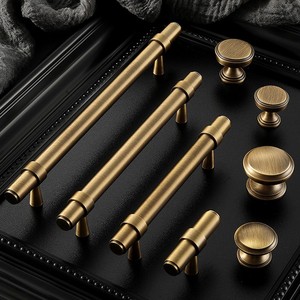 Poignées de meubles en laiton <span class=keywords><strong>antique</strong></span> massif, boutons en bronze, poignée de tiroir, bouton de porte, vente chaude - Product Image 2