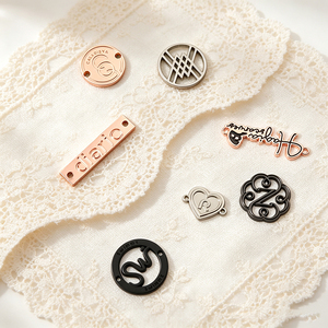 fashion bikini swimwear brand logo metal tag washable plated <b>gold</b> custom logo metal clothing label metal logo for <b>clothes</b> - Product Image 3