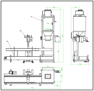 Machine d'emballage manuelle multi-matériaux Ewinall DCS-100FA1 50-100 kg pour sachets de nourriture, riz, farine, aliments pour animaux, engrais, semences, <span class=keywords><strong>granulés</strong></span> - Product Image 4