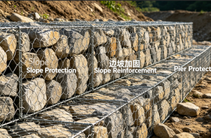 Grillage <span class=keywords><strong>gabion</strong></span> en acier galvanisé à chaud, maille hexagonale, support OEM ODM, taille personnalisée, haute résistance à la traction, pour sol - Product Image 2