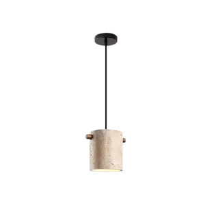 Lámpara Colgante Vintage Wabi Sabi de Travertino, Cilíndrica, E27, Luz LED Cálida Blanca, Decoración para el Hogar, Dormitorio, Comedor - Product Image 4