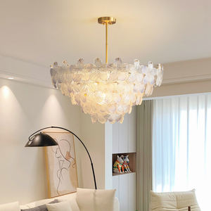 Luminaires suspendus de salon au design français Luminaires suspendus en verre de luxe modernes - Product Image 3