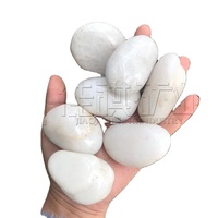 Fournisseur d'usine, gravier rond naturel de jardin, blanc neige, galets, en vente