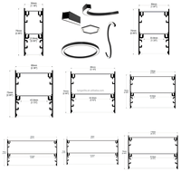 Luminaire suspendu LED circulaire au design moderne commercial avec forme incurvée en aluminium extrudé, indice de protection IP20 pour bureau, supermarché