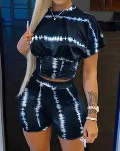 Completo Set da <span class=keywords><strong>Donna</strong></span> 2024 Hot Sale: Pantaloncini Fitness a Vita Alta Effetto Scrunch Butt e T-Shirt Traspirante in <span class=keywords><strong>Pile</strong></span> Personalizzabile per Ciclismo e Corsa - Product Image 4