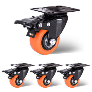 50mm drehbare W/O-Brems rollen Orange Farbe - Product Image 1