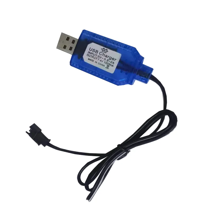 Evrensel mikro USB hızlı şarj hattı 1A SM-2P erkek kadın tak ücretsiz örnek siyah 7.4V lityum pil şarj cihazı