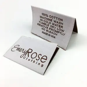 20 Years Of Weaving Experience To Customize Private High-density Damask Clothing Woven Labels woven label heat transfer