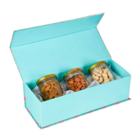 Vente en gros personnalisé de luxe vide carton dur pot Mason en papier épices noix de cajou séchées fruits secs noix réutilisable boîte d'emballage cadeau