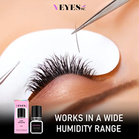Colle pour extensions de cils VEYES, personnalisée, hypoallergénique, résistante à l'eau, séchage rapide, longue durée, colle liquide sensible, flacon de colle pour cils