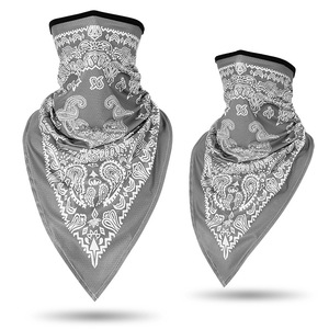 Écharpe triangulaire en soie glacée, cache-cou Hip Hop, masque facial de cyclisme toutes saisons, motif cachemire tendance, longues écharpes pour femmes - Product Image 5