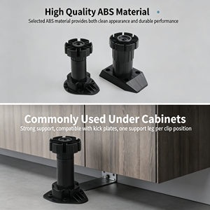Pieds réglables pour meubles, pieds de nivellement avec base en caoutchouc et insert à vis, niveleurs antidérapants pour table, armoire, canapé - Product Image 5