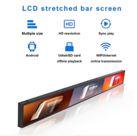 Écran LCD Barre Allongée BOE 49,5 pouces avec Carte Pilote et Prise en Charge d'Animation, Résolution 1920x540, Luminosité 500 cd/m² pour Centres Commerciaux