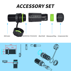 Vente en gros Starlink V3 connecteur adaptateur Ethernet IP68 étanche CAT6A <span class=keywords><strong>RJ45</strong></span> traversée pour installation d'antenne parabolique - Product Image 6