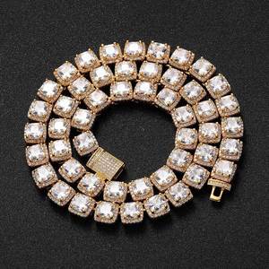 Collares de Joyería de Moda para Hombre, Estilo Hip Hop, de Alta Gama, con Moissanita y Zirconia Cúbica (CZ) con incrustaciones, Cadena Cubana tipo Tenis, Antideslustre, Venta al por Mayor - Product Image 4