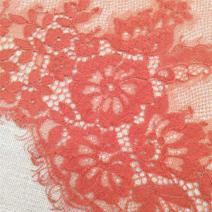 Bordure en dentelle de style français rouge, bordure en dentelle tricotée, mélange de nylon écologique pour accessoires vestimentaires, 3 yards - Product Image 5