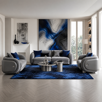 Canapé modulaire sectionnel incurvé en tissu moderne avec dossier en bois massif et rembourrage en éponge pour salon, appartement, villa, mobilier de salon