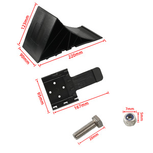 Cale de roue en plastique RV avec base 220 mm x 123 mm x 90 mm, durable pour usage extérieur - Product Image 1
