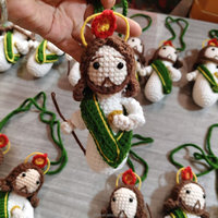 Vente en gros de poupées suspendues décoratives Saint Jude Thaddeus en crochet fait main