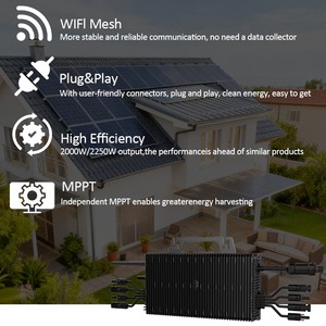 Microinversor Fotovoltaico para Balcón SUKFLOW, Anti-Retorno, Cero Exportación, 2250W, 4 en 1, MPPT, Conexión a Red, Onda Sinusoidal Pura, IP67 - Product Image 6