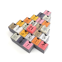 Cajas de Regalo de Cartón con Logotipo Personalizado, Cajas de Calendario de Adviento Vacías, Caja de Calendario de Adviento de Lujo