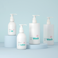 Nouveau design Bouteille de lotion de soins de la peau de luxe avec pompe 30/120/300ml Bouteille de shampoing pour hôtel Paquet de bouteille vide en plastique de gel douche