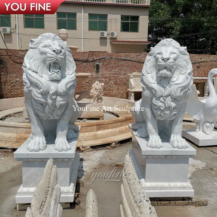 Outdoor Decoration Marble Lion for Sale