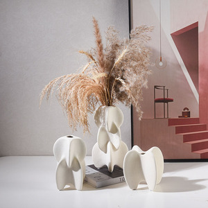 Vaso da Tavolo in <span class=keywords><strong>Ceramica</strong></span> di Alta Qualità, Design Moderno e Semplice, Decorazione Casa Wabi-Sabi, Accessori Decorativi per Arredamento - Product Image 1