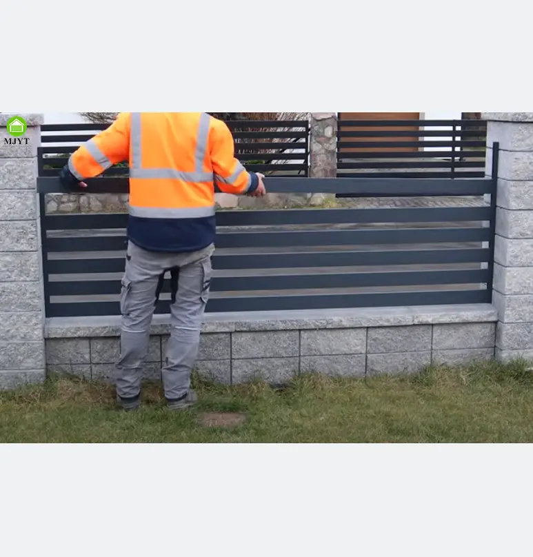 빠른 설치 현대 8ft 펜싱 개인 정보 보호 정원 인공 금속 울타리 패널 뒤뜰 DIY