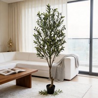 Arbre d'olivier artificiel au toucher réel, plantes décoratives pour l'intérieur, plantes vertes en pot sur pied, décoration pour les centres commerciaux et les magasins