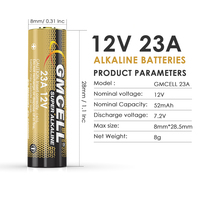 Pile alcaline primaire sèche 23A 12V OEM respectueuse de l'environnement, certifiée CE, pour jouets et appareils électroniques grand public