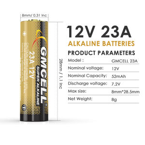 Оптовая цена, Экологичная сухая батарея 23A 12 В, основная щелочная батарея 23A для автомобильного пульта дистанционного управления - Product Image 3