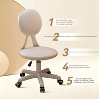 Chaise de bureau pivotante moderne et minimaliste avec squelette métallique réglable en hauteur, dossier compact, idéale pour la maison et le bureau