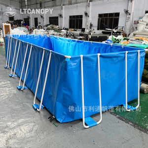 Estanque de tela plegable para peces con estructura metálica para acuicultura y uso como piscina - Product Image 2