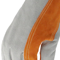 Gants de sécurité MaxiPact en cuir de vachette à manches longues pour soudeurs TIG, résistants à la chaleur, confortables, protection des mains pour hommes, OEM CE 14 pouces