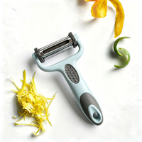 Keuken Gadgets Groente Fruit Multifunctionele Draaibare Scherpe Rechte Gezaagde Julienne Messen Y 3-in-1 Schilmes Snijder Schaaf