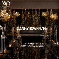 Rideau de fond en acrylique de luxe avec perles et sequins pour décoration de scène de mariage, plafond et événements festifs
