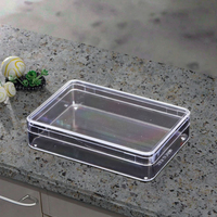 Petite boîte de rangement jetable en plastique PS transparent pour emballage alimentaire montre intelligente et accessoires pour écouteurs conception aseptique