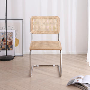 Meubles de maison rétro nordiques chaises de salle à manger <span class=keywords><strong>en</strong></span> bois massif et bambou avec fauteuils au design moderne avec tabouret de maquillage à dossier <span class=keywords><strong>en</strong></span> <span class=keywords><strong>rotin</strong></span> - Product Image 3