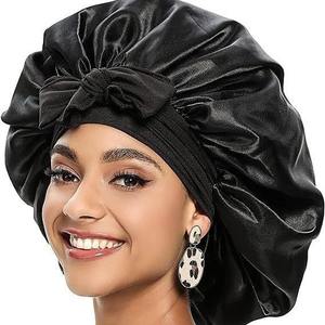Gorro de Ducha Ajustable, Elástico, Impermeable y de Satén para Mujer, para Todas las Estaciones, Uso Adulto - Product Image 2