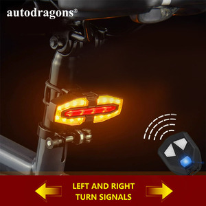 Feu arrière de vélo solaire à LED avec télécommande sans fil, étanche, 5 modes, rechargeable par USB pour la conduite nocturne - Product Image 6