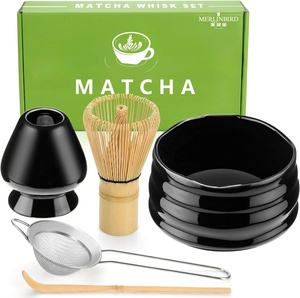 Venta caliente Matcha Bowl Tea Accessories Set 100 Prong Whisk Bamboo Spoon Matcha Starter Kit para la ceremonia del té empaquetada en bolsa - Product Image 4